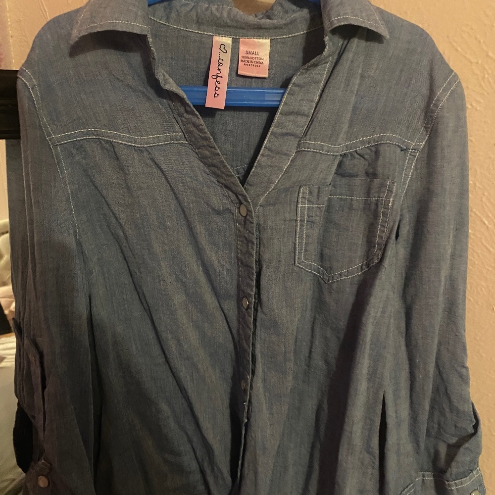 Denim button down  flannel